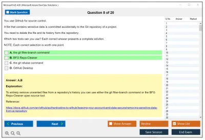 Microsoft AZ-400 Microsoft Azure DevOps Solutions Practice test exam simulator test engine exam Prep practice test questions answers Image 8