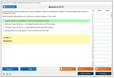 Nutanix NCP-5.10 Nutanix Certified Professional (NCP) 5.10 Exam Practice test exam simulator test engine exam Prep practice test questions answers Image 9