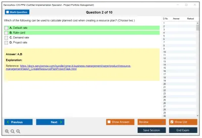 ServiceNow CIS-PPM Certified Implementation Specialist - Project Portfolio Management (PPM) Practice test exam simulator test engine exam Prep practice test questions answers Image 2