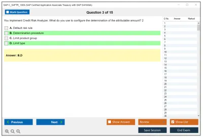 SAP C_S4FTR_1909 SAP Certified Application Associate Treasury with SAP S/4HANA Practice test exam simulator test engine exam Prep practice test questions answers Image 3