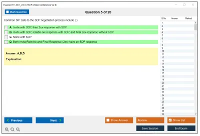 Huawei H11-861_V2.0 HCIP-Video Conference V2.0 Practice test exam simulator test engine exam Prep practice test questions answers Image 5