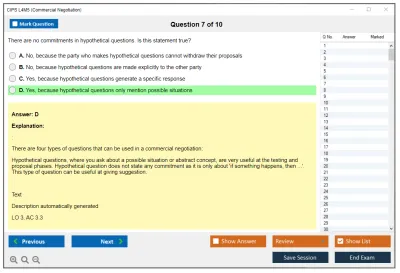 CIPS L4M5 Commercial Negotiation Practice test exam simulator test engine exam Prep practice test questions answers Image 7