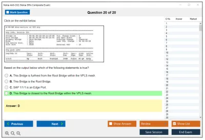 Nokia 4A0-C02 Nokia SRA Composite Exam Practice test exam simulator test engine exam Prep practice test questions answers Image 20