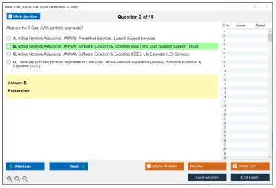 Nokia SDM_2002001040 SDM Certification – CARE Practice test exam simulator test engine exam Prep practice test questions answers Image 2