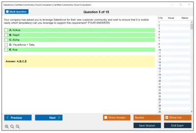 Salesforce Certified-Community-Cloud-Consultant Salesforce Certified Community Cloud Consultant Practice test exam simulator test engine exam Prep practice test questions answers Image 5