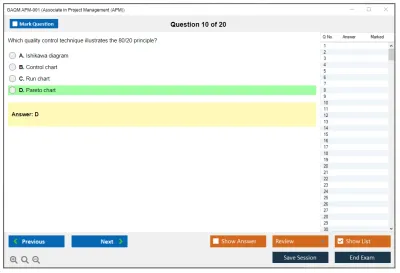 GAQM APM-001 Associate in Project Management (APM) Practice test exam simulator test engine exam Prep practice test questions answers Image 10