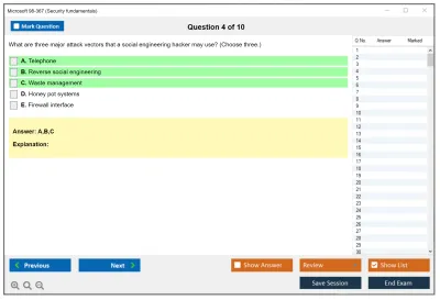 Microsoft 98-367 Security fundamentals Practice test exam simulator test engine exam Prep practice test questions answers Image 4