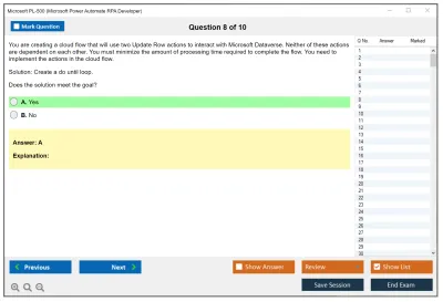 Microsoft PL-500 Microsoft Power Automate RPA Developer Practice test exam simulator test engine exam Prep practice test questions answers Image 8