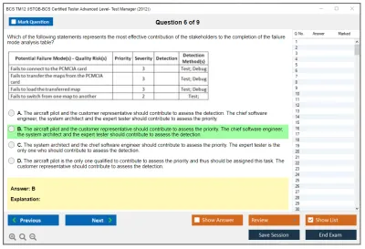 ISTQB TM12 ISTQB-BCS Certified Tester Advanced Level- Test Manager (2012) Practice test exam simulator test engine exam Prep practice test questions answers Image 6