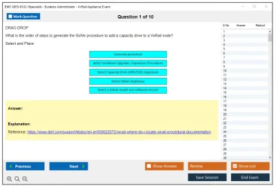 EMC DES-6332 Specialist - Systems Administrator, VxRail Appliance Exam Practice test exam simulator test engine exam Prep practice test questions answers Image 1