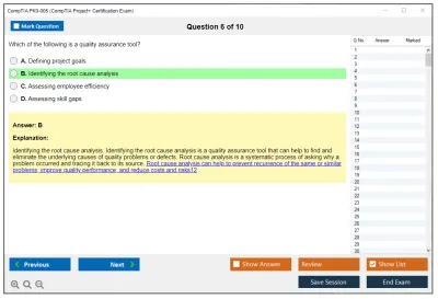 CompTIA PK0-005 CompTIA Project+ Certification (2025) Practice test exam simulator test engine exam Prep practice test questions answers Image 6