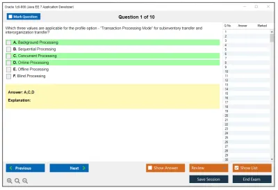 Oracle 1z0-900 Java EE 7 Application Developer Practice test exam simulator test engine exam Prep practice test questions answers Image 1