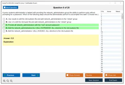 CompTIA XK0-004 CompTIA Linux+ Certification Exam Practice test exam simulator test engine exam Prep practice test questions answers Image 6