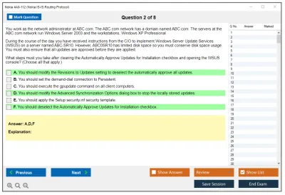 Nokia 4A0-112 Nokia IS-IS Routing Protocol Practice test exam simulator test engine exam Prep practice test questions answers Image 2