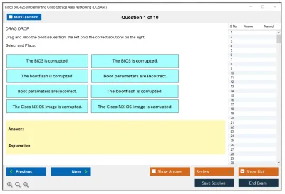 Cisco 300-625 Implementing Cisco Storage Area Networking (DCSAN) Practice test exam simulator test engine exam Prep practice test questions answers Image 1
