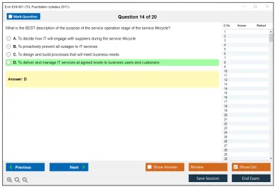 Exin EX0-001 ITIL Foundation (syllabus 2011) Practice test exam simulator test engine exam Prep practice test questions answers Image 14
