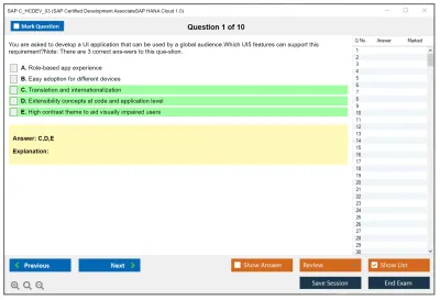 SAP C_HCDEV_03 SAP Certified Development AssociateSAP HANA Cloud 1.0 Practice test exam simulator test engine exam Prep practice test questions answers Image 1