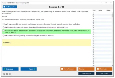 Huawei H13-527 HCIP-Cloud Computing V4.0 Practice test exam simulator test engine exam Prep practice test questions answers Image 8