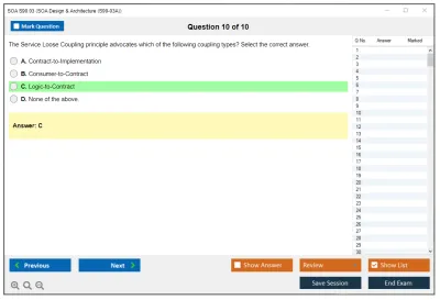 SOA S90.03 SOA Design & Architecture Practice test exam simulator test engine exam Prep practice test questions answers Image 10