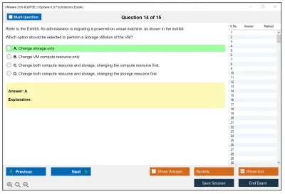 VMware 2V0-602PSE vSphere 6.5 Foundations Exam Practice test exam simulator test engine exam Prep practice test questions answers Image 14