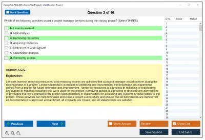 CompTIA PK0-005 CompTIA Project+ Certification (2025) Practice test exam simulator test engine exam Prep practice test questions answers Image 2