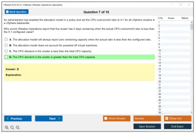 VMware 5V0-35.21 VMware vRealize Operations Specialist Practice test exam simulator test engine exam Prep practice test questions answers Image 7