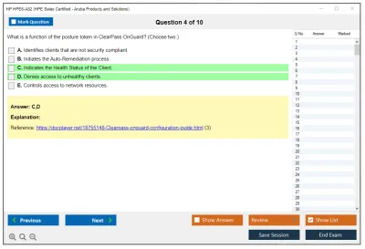 HP HPE6-A82 Aruba Certified ClearPass Associate Exam Practice test exam simulator test engine exam Prep practice test questions answers Image 4