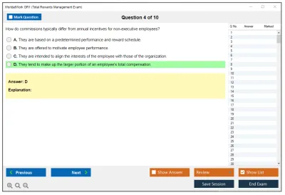 WorldatWork GR1 Total Rewards Management Exam Practice test exam simulator test engine exam Prep practice test questions answers Image 4