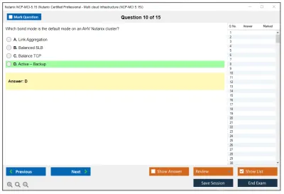 Nutanix NCP-MCI-5.15 Nutanix Certified Professional - Multi cloud Infrastructure (NCP-MCI 5.15) Practice test exam simulator test engine exam Prep practice test questions answers Image 10