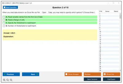 IBM C2090-011 IBM SPSS Statistics Level 1 v2 Practice test exam simulator test engine exam Prep practice test questions answers Image 2