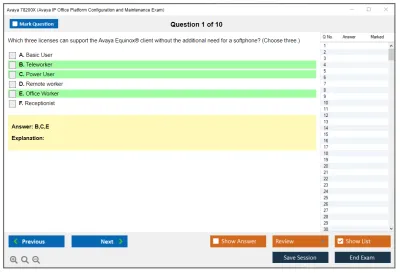 Avaya 78200X Avaya IP Office Platform Configuration and Maintenance Exam Practice test exam simulator test engine exam Prep practice test questions answers Image 1