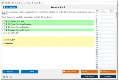 Qlik QSSA2018 Qlik Sense System Administrator Certification Exam - June 2018 Release Practice test exam simulator test engine exam Prep practice test questions answers Image 1
