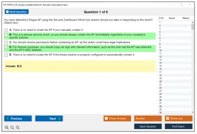 HP HPE6-A78 Aruba Certified Network Security Associate Exam Practice test exam simulator test engine exam Prep practice test questions answers Image 1