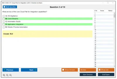 IBM C1000-147 Cloud Pak for Integration v2021.4 Solution Architect Practice test exam simulator test engine exam Prep practice test questions answers Image 3