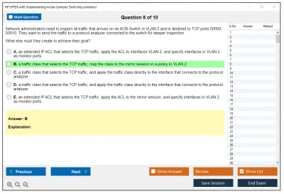 HP HPE6-A45 Implementing Aruba Campus Switching solutions Practice test exam simulator test engine exam Prep practice test questions answers Image 8