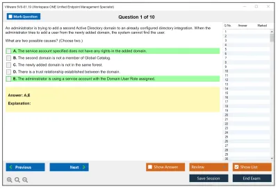 VMware 5V0-61.19 Workspace ONE Unified Endpoint Management Specialist Practice test exam simulator test engine exam Prep practice test questions answers Image 1