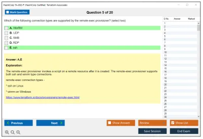 HashiCorp TA-002-P HashiCorp Certified: Terraform Associate Practice test exam simulator test engine exam Prep practice test questions answers Image 5