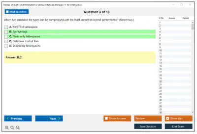 Veritas VCS-257 Administration of Veritas InfoScale Storage 7.1 for UNIX/Linux Practice test exam simulator test engine exam Prep practice test questions answers Image 3