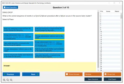 EMC E20-555 Isilon Solutions and Design Specialist Exam for Technology Architects Practice test exam simulator test engine exam Prep practice test questions answers Image 3