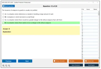 ASIS ASIS-CPP ASIS - Certified Protection Professional (CPP) Exam Practice test exam simulator test engine exam Prep practice test questions answers Image 12