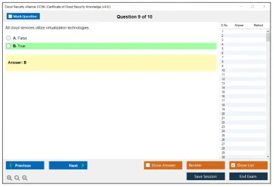 Cloud Security Alliance CCSK Certificate of Cloud Security Knowledge (v5.0) Practice test exam simulator test engine exam Prep practice test questions answers Image 9