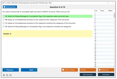 SAP C_TS462_1909 SAP Certified Application Associate-SAP S/4HANA Sales 1909 Practice test exam simulator test engine exam Prep practice test questions answers Image 6