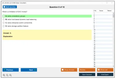 LSI L50-503 LSI SVM5 Sales Consultant Practice test exam simulator test engine exam Prep practice test questions answers Image 9