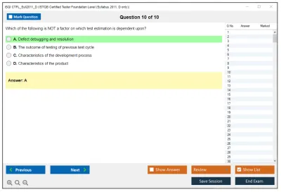 iSQI CTFL_Syll2011_D ISTQB Certified Tester Foundation Level (Syllabus 2011, D only) Practice test exam simulator test engine exam Prep practice test questions answers Image 10