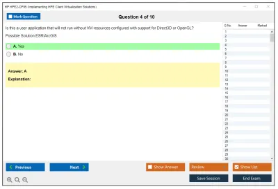 HP HPE2-CP05 Implementing HPE Client Virtualization Solutions Practice test exam simulator test engine exam Prep practice test questions answers Image 4