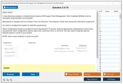 Microsoft MB-335 Microsoft Dynamics 365 Supply Chain Management Functional Consultant Expert Practice test exam simulator test engine exam Prep practice test questions answers Image 2