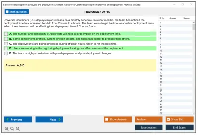 Salesforce Development-Lifecycle-and-Deployment-Architect Salesforce Certified Development Lifecycle and Deployment Architect Practice test exam simulator test engine exam Prep practice test questions answers Image 3