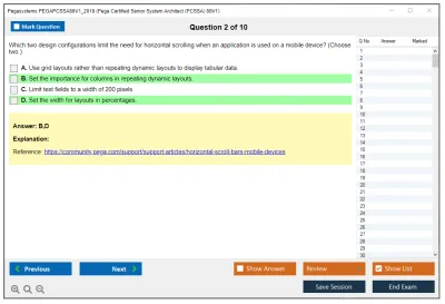 Pegasystems PEGAPCSSA80V1_2019 Pega Certified Senior System Architect (PCSSA) 80V1 Practice test exam simulator test engine exam Prep practice test questions answers Image 2