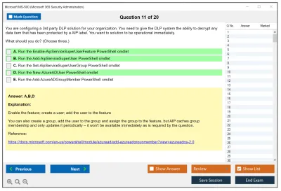 Microsoft MS-500 Microsoft 365 Security Administration Practice test exam simulator test engine exam Prep practice test questions answers Image 11