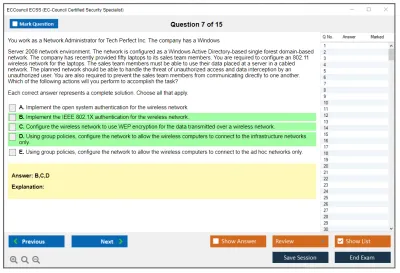 ECCouncil ECSS EC-Council Certified Security Specialist (ECSS) v10 Practice test exam simulator test engine exam Prep practice test questions answers Image 7